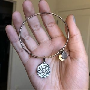 Alex and Ani • Lotus flower bangle